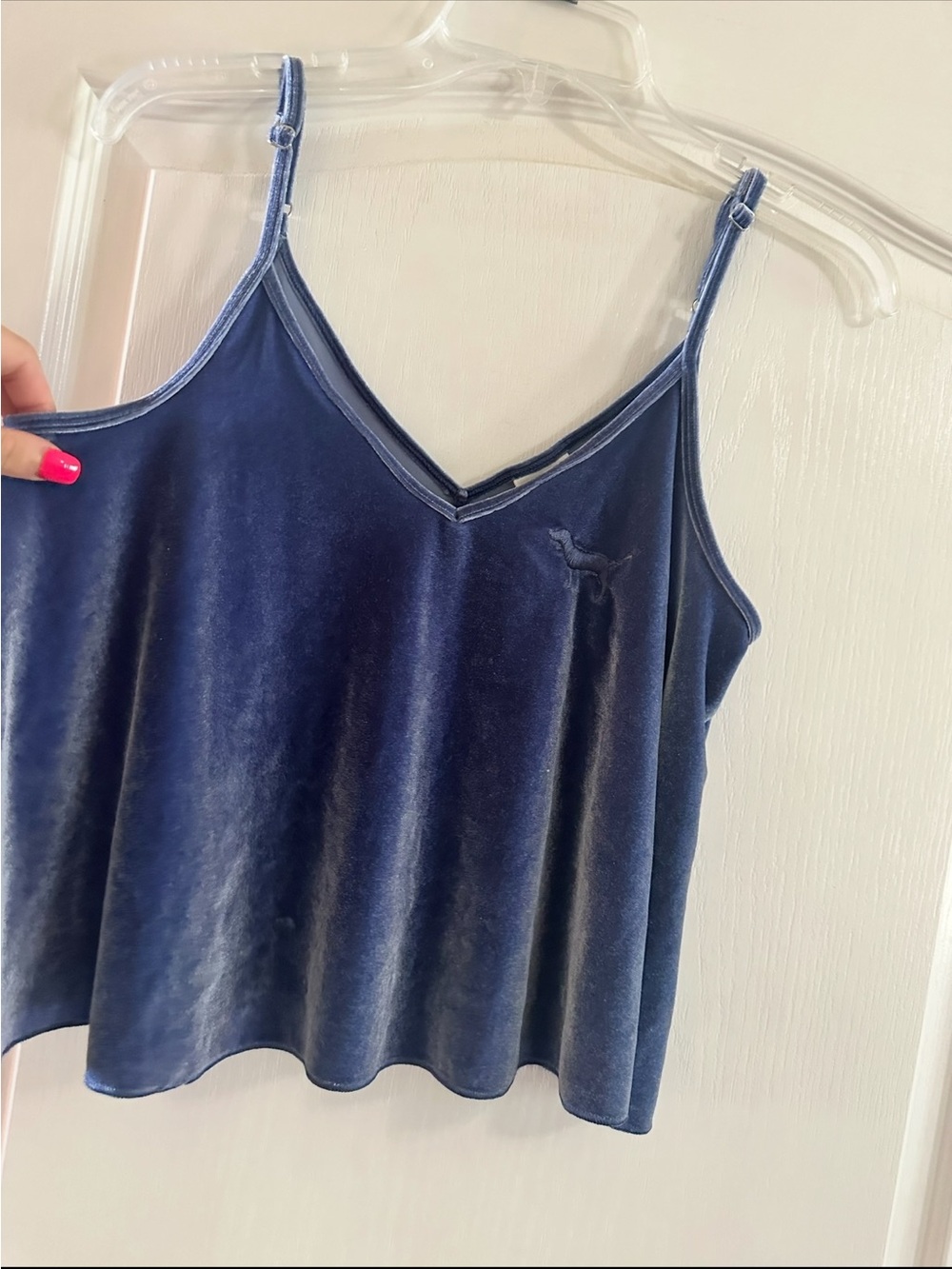 PINK Victoria's Secret Navy Velvet Cami